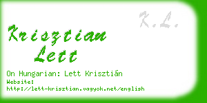 krisztian lett business card